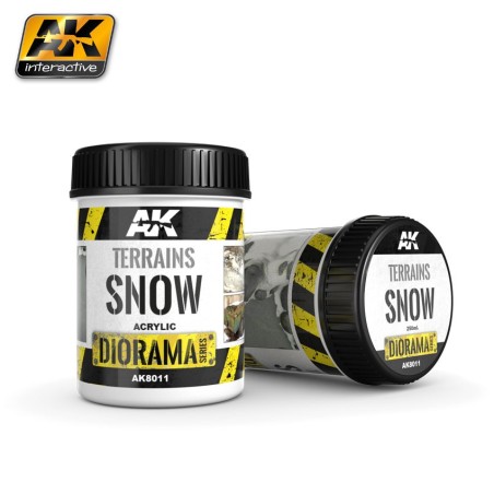 Producto weathering, nieve para terrenos ( Terrains snow ). Bote de 250 ml. Marca AK Interactive. Ref: AK8011.