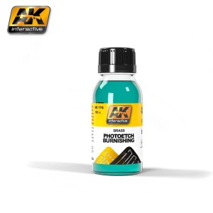 Liquido para pavonar fotograbados y latón ( Photo Etch Varnishing liquid ). Cantidad 100 ml. Marca AK Interactive. Ref: AK174.