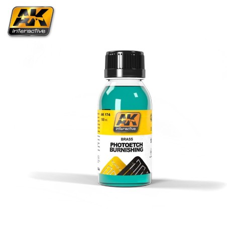 Liquido para pavonar fotograbados y latón ( Photo Etch Varnishing liquid ). Cantidad 100 ml. Marca AK Interactive. Ref: AK174.