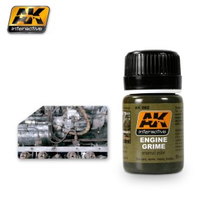 Engine grime, Suciedad motor. Bote de 35 ml. Marca AK Interactive. Ref: AK082.