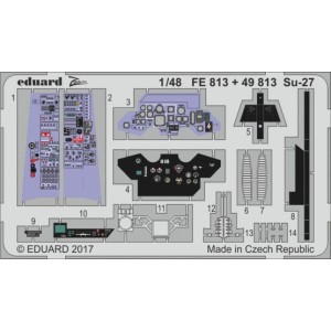 Fotograbado accesorios del SU-27, 1/48. Marca Eduard. Ref: 49813.