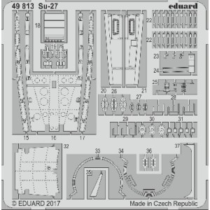 Fotograbado accesorios del SU-27, 1/48. Marca Eduard. Ref: 49813. 2