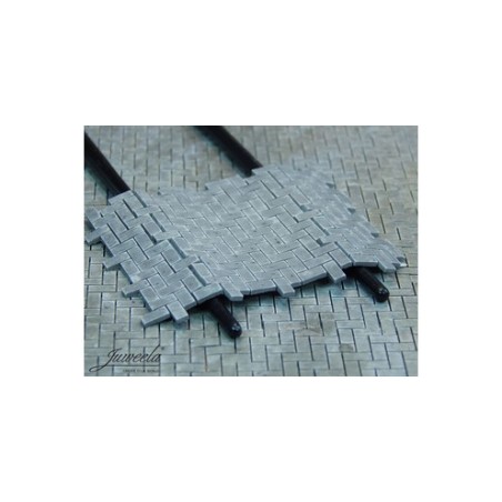 Adoquines flexibles. 4 piezas x 160 adoquines. Escala 1/45 y 1/48. Marca Juweela. Ref: 24115.