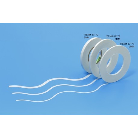 Cinta enmascarar de lineas curvas 3 mm , ( 20 m ). Marca Tamiya. Ref: 87178.
