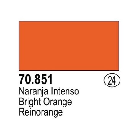 Acrilico Model Color, Naranja Intenso, ( 024 ). Bote 17 ml. Marca Vallejo. Ref: 70.851.