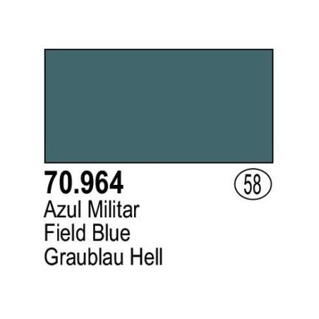 Acrilico Model Color, Azul militar, ( 058 ). Bote 17 ml. Marca Vallejo. Ref: 70.964.