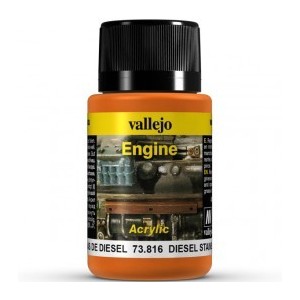 Weathering effects, Diesel Stains (manchas de diesel). Bote de 40 ml. Marca Vallejo. Ref: 73.816.