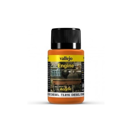 Weathering effects, Diesel Stains (manchas de diesel). Bote de 40 ml. Marca Vallejo. Ref: 73.816.