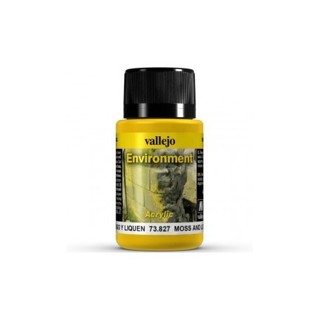 Weathering effects, Moss and Lichen (Musgo y Liquen). Bote de 40 ml. Marca Vallejo. Ref: 73.827.