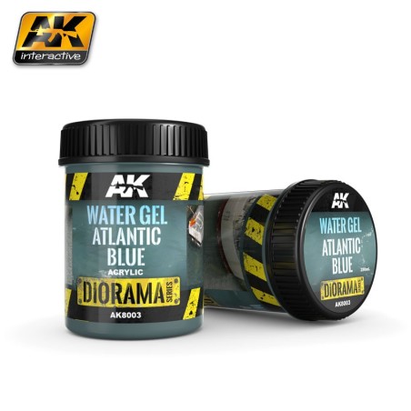 Producto weathering, gel azul para aguas del Atlántico. Bote de 250 ml. Marca AK Interactive. Ref: AK8003.