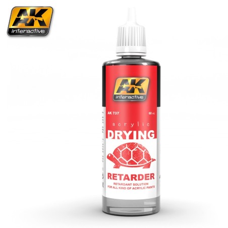 Retardador de secado para acrílicos (Drying Retarder). Cantidad 60 ml. Marca AK Interactive. Ref: AK 737.