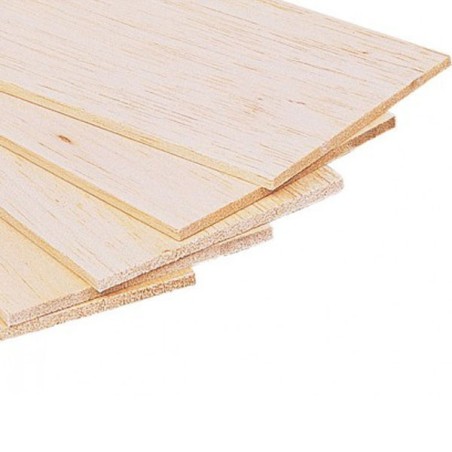 Plancha madera de balsa 100x1000x1mm. Marca Dismoer. Ref: 35301.