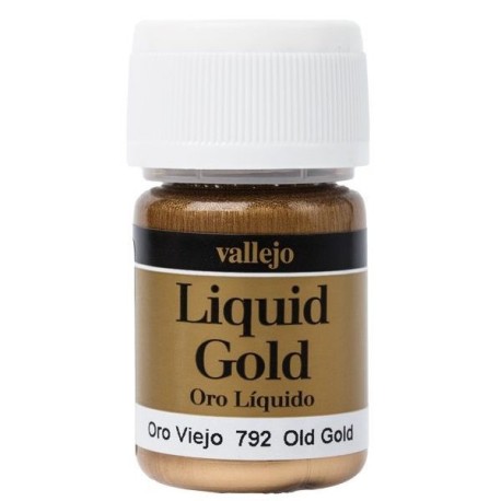 Liquid gold, old gold. Bote 35 ml. Marca Vallejo. Ref: 70.792.