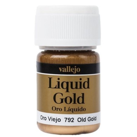 Liquid gold, old gold. Bote 35 ml. Marca Vallejo. Ref: 70.792.