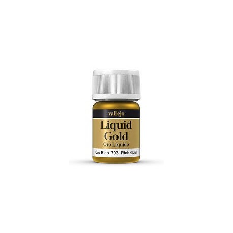 Liquid gold, Rich Gold. Bote 35 ml. Marca Vallejo. Ref: 70.793.