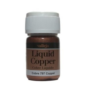 Liquid gold, Copper. Bote 35 ml. Marca Vallejo. Ref: 70.797.