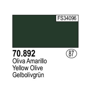 Acrilico Model Color, Oliva amarillo, ( 087 ). Bote 17 ml. Marca Vallejo. Ref: 70.892.