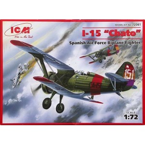 Biplano I-15 " Chato " Air Force, español. Escala 1:72. Marca ICM. Ref: 72061.