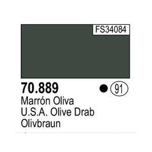 Acrilico Model Color, Marrón oliva ( 091 ). Bote 17 ml. Marca Vallejo. Ref: 70.889.