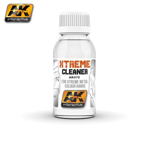 Xtreme Cleaner , Limpiador para Xtreme metal. Cantidad 100 ml. Marca AK Interactive. Ref: AK470.
