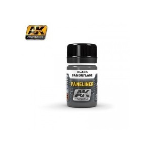 Paneliner para camuflaje negro. Bote de 35 ml. Marca AK Interactive. Ref: AK2075.