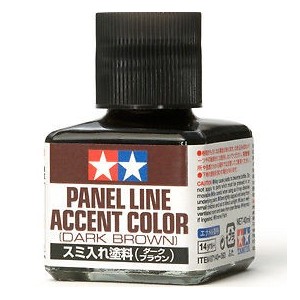 Panel line, marrón oscuro. Marca Tamiya. Ref: 87140.