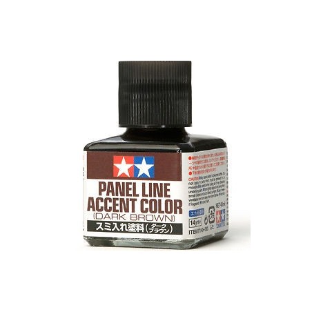 Panel line, marrón oscuro. Marca Tamiya. Ref: 87140.