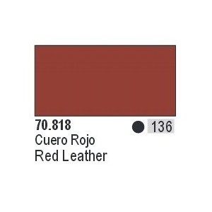 Acrilico Model Color, Cuero rojo ( 136 ). Bote 17 ml. Marca Vallejo. Ref: 70.818.