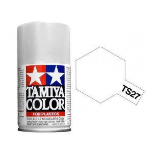 Spray matt white, Blanco mate (85027). Bote 100 ml. Marca Tamiya. Ref: TS-27.
