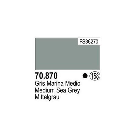 Acrilico Model Color, Gris marina medio ( 158 ). Bote 17 ml. Marca Vallejo. Ref: 70.870.