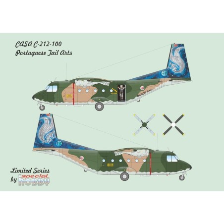 CASA C-212-100, Portuguese Tail Arts. Escala 1:72. Marca Special Hobby. Ref: 72376.