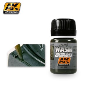 Lavado para tanques grises. Bote de 35 ml. Marca AK Interactive. Ref: AK070.