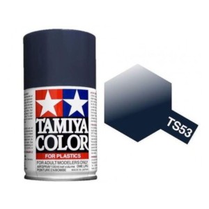 Spray deep metallic Blue, Azul oscuro metálizado (85053). Bote 100 ml. Marca Tamiya. Ref: TS-53.