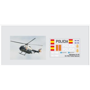 Calcas del helicóptero BO-105, Policia Nacional. Escala 1:48. Marca Trenmilitaria. Ref: 000_4485.
