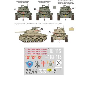 Calcas para M24 Chaffee en España. Escala 1:35. Marca Fcmodeltips. Ref: 35208. 2