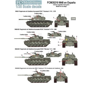 Calcas para M48 en España. Escala 1:35. Marca Fcmodeltips. Ref: 35210. 2