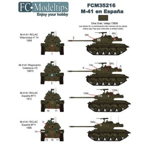 Calcas para M41 en España. Escala 1:35. Marca Fcmodeltips. Ref: 35216. 2