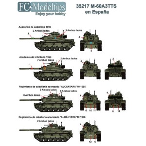 Calcas M60 en España. Escala 1:35. Marca Fcmodeltips. Ref: 35217.