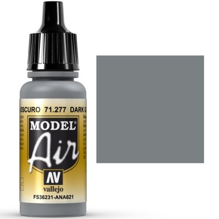 Acrilico Model air gris gaviota oscuro, dark gull gray . Bote 17 ml. Marca Vallejo. Ref: 71.277.