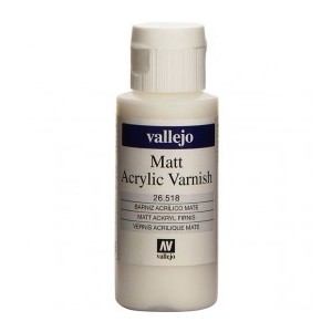 Barniz Acrilico, Mate permanente. Bote 60 ml. Marca Vallejo. Ref: 26.518.