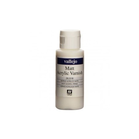 Barniz Acrilico, Mate permanente. Bote 60 ml. Marca Vallejo. Ref: 26.518.