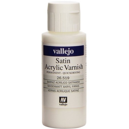 Barniz Acrilico, satinado permanente. Bote 60 ml. Marca Vallejo. Ref: 26.519.