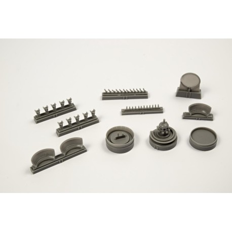 B-17G Engine Set (motor de lado de estribor, 1 pieza) para el kit Airfix. Escala 1:72. Marca Special hobby. Ref: 129-7385.