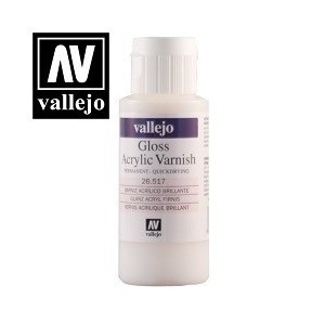 Barniz Acrilico, brillo permanente. Bote 60 ml. Marca Vallejo. Ref: 26.517.