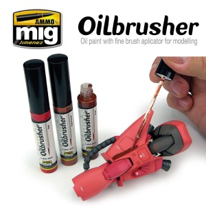 Oilbrusher: Oleo rojo, red. Marca Ammo of Mig Jimenez. Ref: AMIG3503. 2