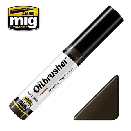 Oilbrusher: Oleo suciedad de plataforma de nave espacial. Marca Ammo of Mig Jimenez. Ref: AMIG3532.