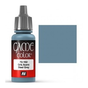 Acrilico Game Color, Gris Acero. Bote 17 ml. Marca Vallejo. Ref: 72.102.