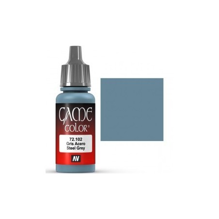 Acrilico Game Color, Gris Acero. Bote 17 ml. Marca Vallejo. Ref: 72.102.