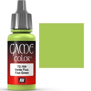 Acrilico Game Color, Verde fluor. Bote 17 ml. Marca Vallejo. Ref: 72.104.