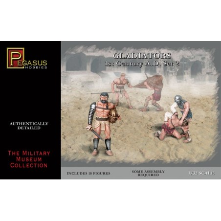 Gladiadores, set 2. Escala 1:32. Marca Pegasus. Ref: PG3202.